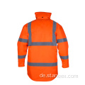 Wasserdichtes Winter-Fleece-Hoodie reflektiert Sicherheit Hi-Vis-Jacke